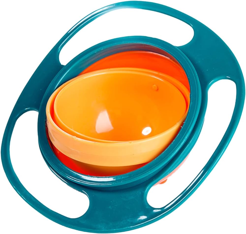 Bol Rotatif 360° anti-renversement : la solution parfaite pour des repas sans dégâts