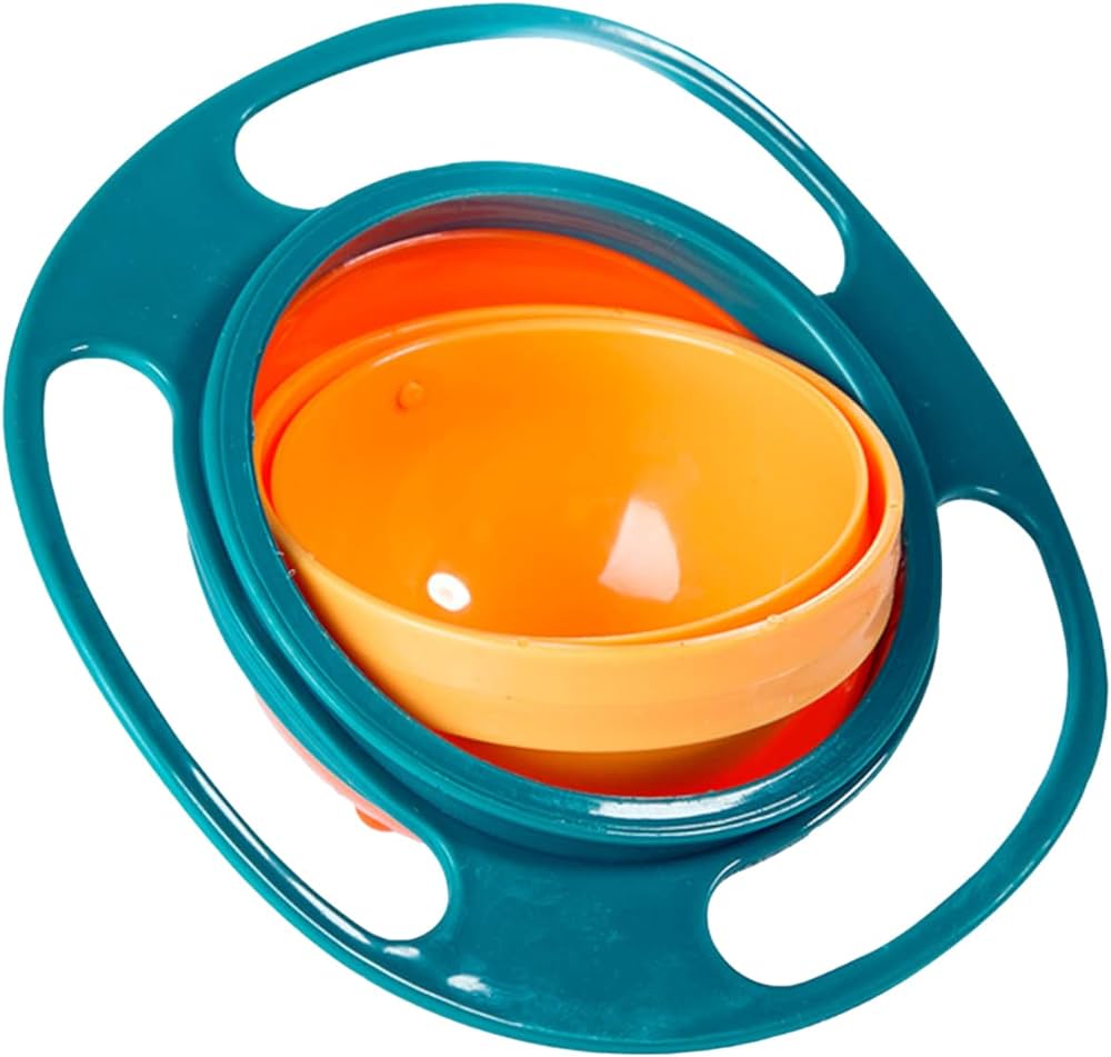 Bol Rotatif 360° anti-renversement : la solution parfaite pour des repas sans dégâts
